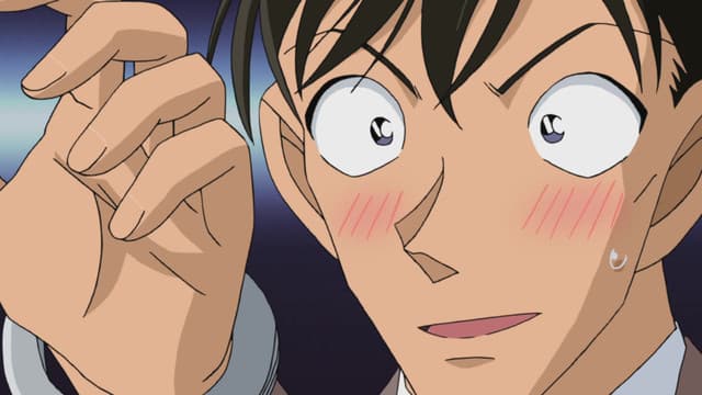 Meitantei Conan, Detective Takagi On the Run in Handcuffs